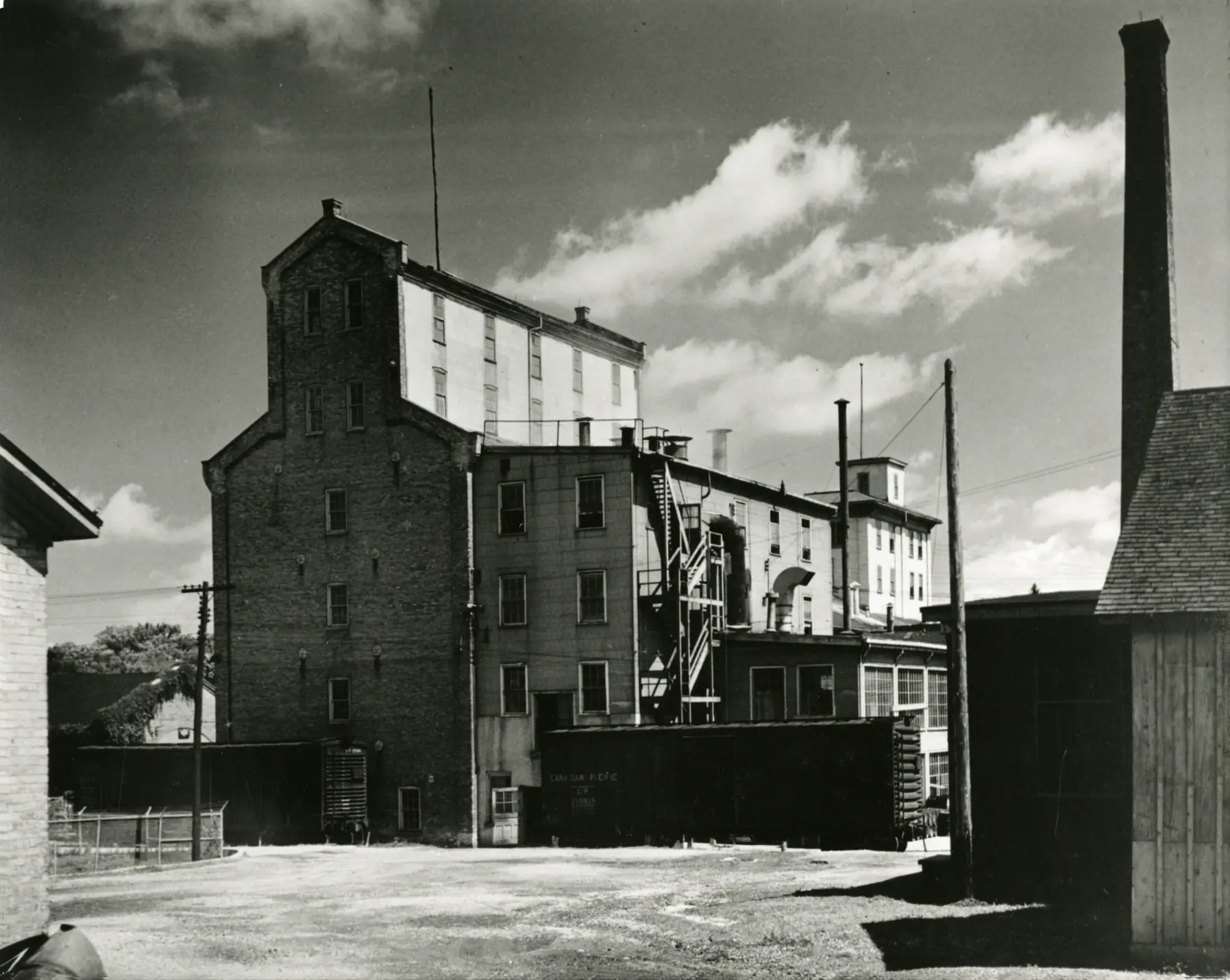 Black and white image of the Still House Mill