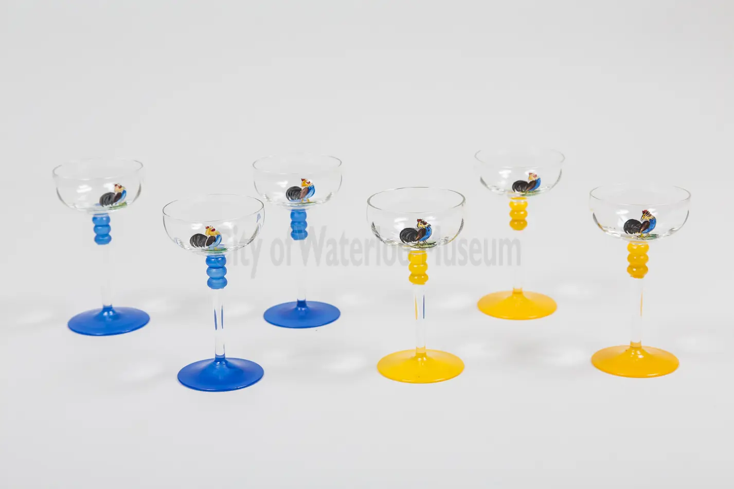 Rooster Print Cocktail Glasses