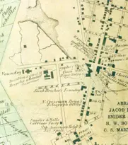 Image of aerial blueprint of distillery