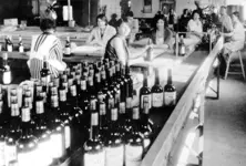 Bottling line of Seagram warehouse/factory