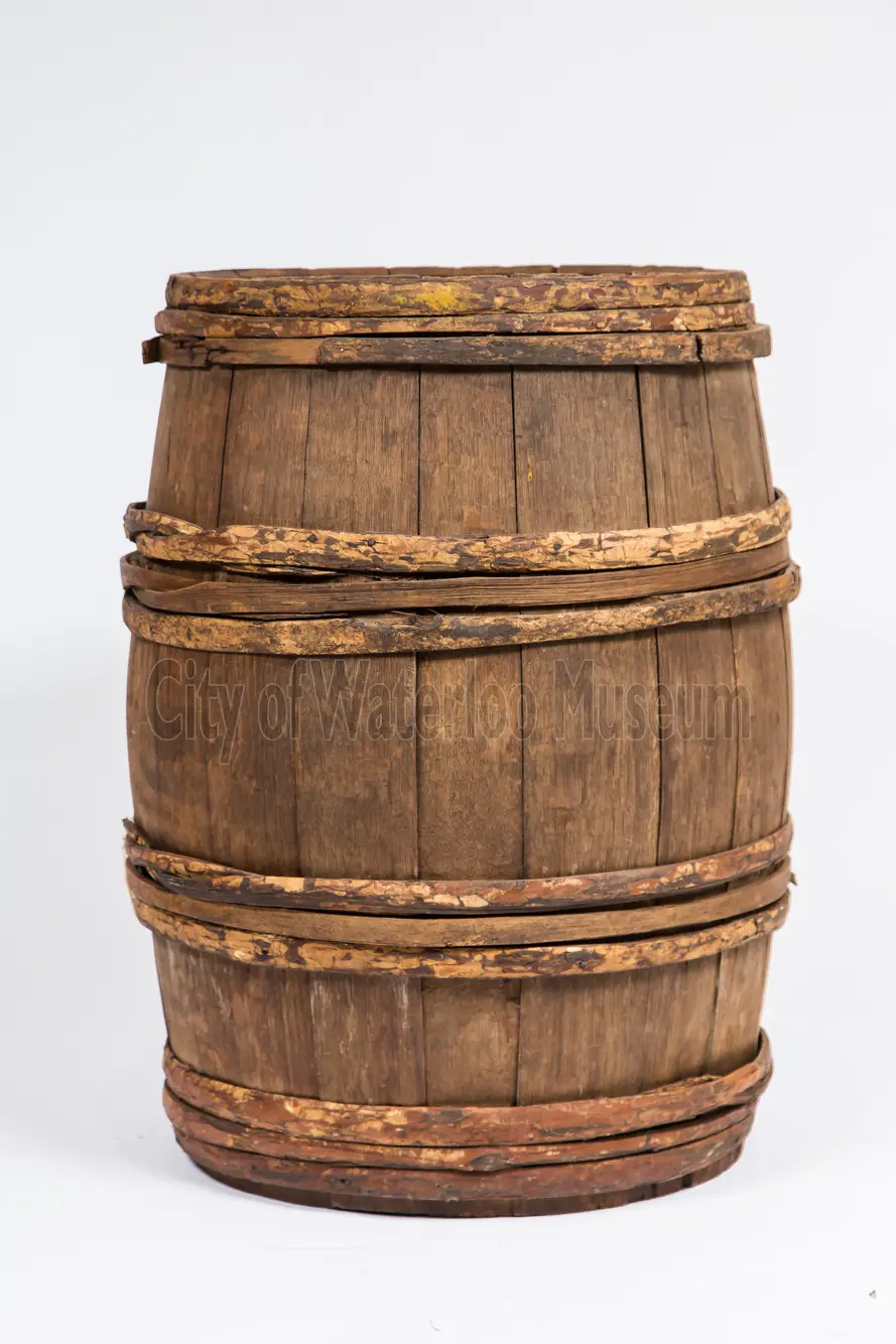 Whisky Barrel with Wooden Hoops