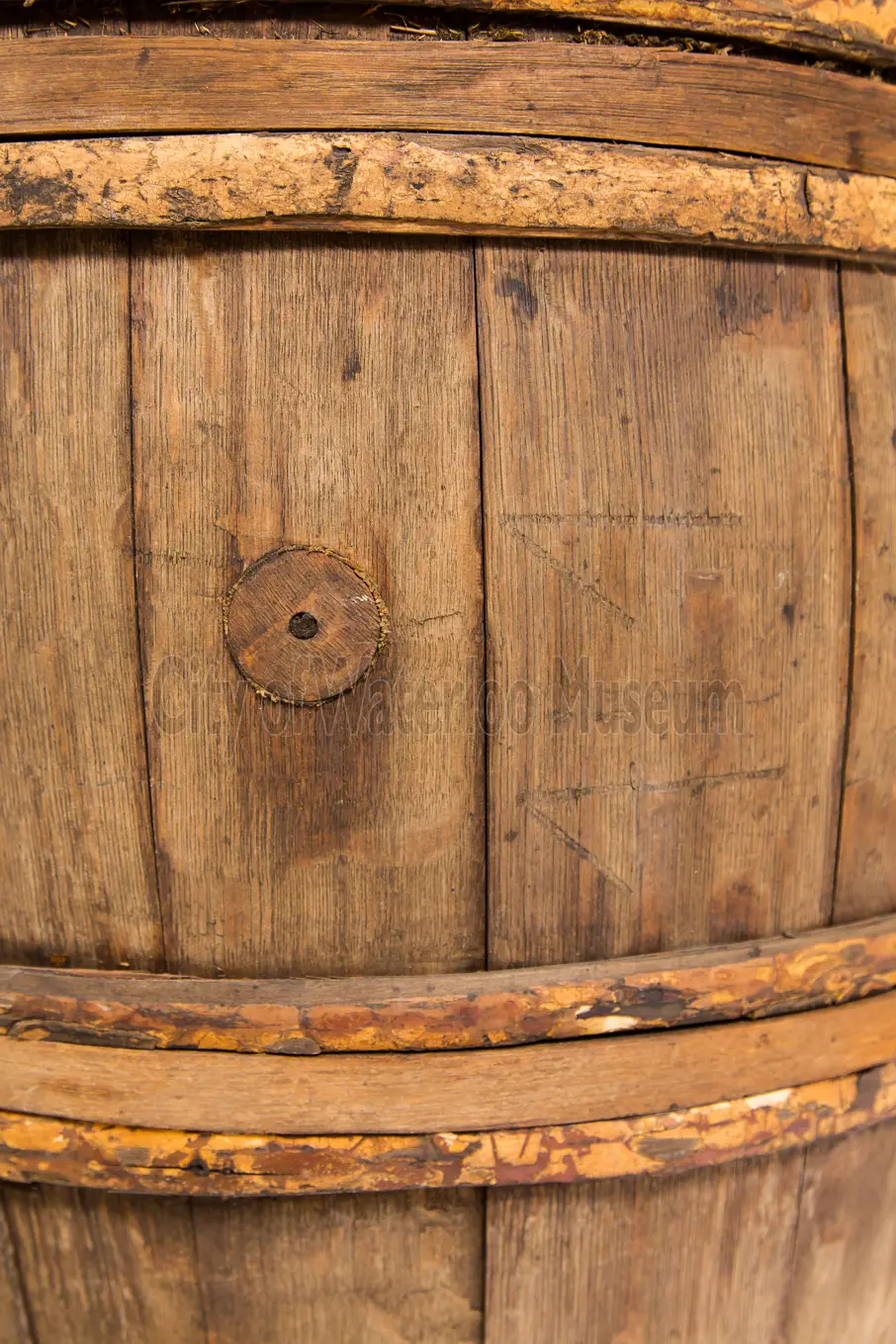 Whisky Barrel with Wooden Hoops