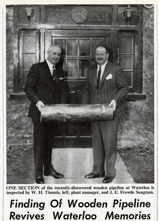 Image of pipe section in newspaper