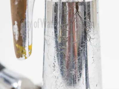 Fog Nozzle spray lever zoomed in for detail