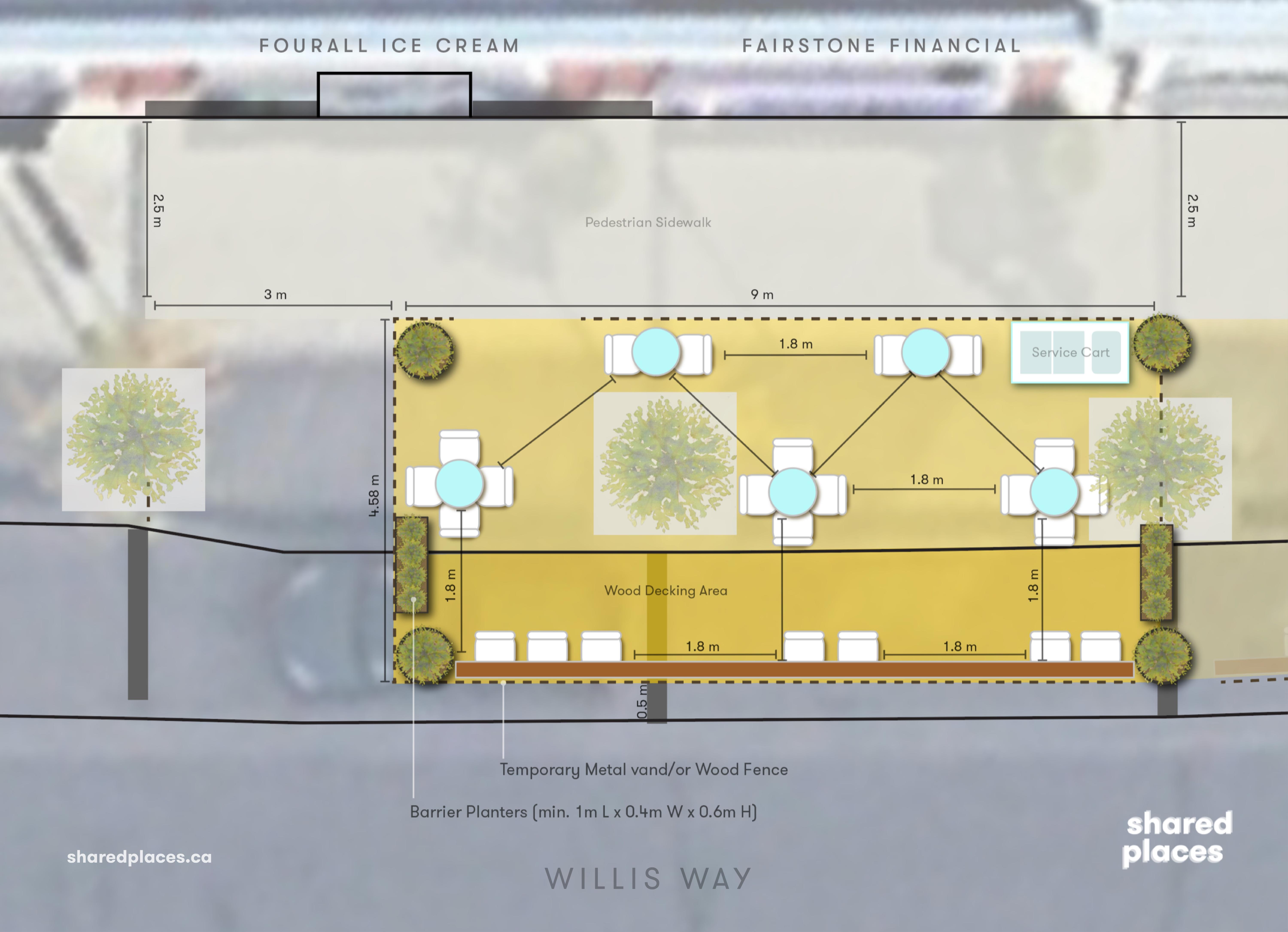 An example of a patio design on Willis Way