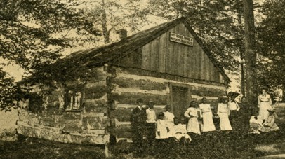Image shows the First School House In Waterloo Park