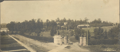 The Seagram plant before 1905 in a black and white photo