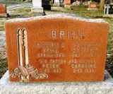 Colour photo of a Brill family headstone at Mount Hope Cemetery