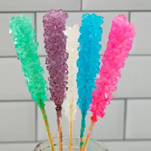 Rock candy in various colours