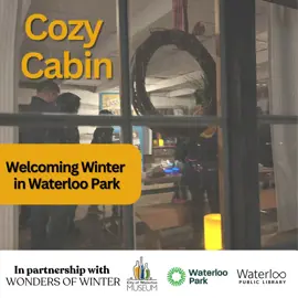 Image of cozy cabin, wonders of winter exhibit. 