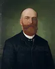 Oil painting of mayor George Moore by James Trussler, c.1888.