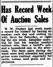 Newspaper article discussing Frickey and his auction business
