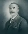 Black and white photo of William Henderson with chalk or graphite toning