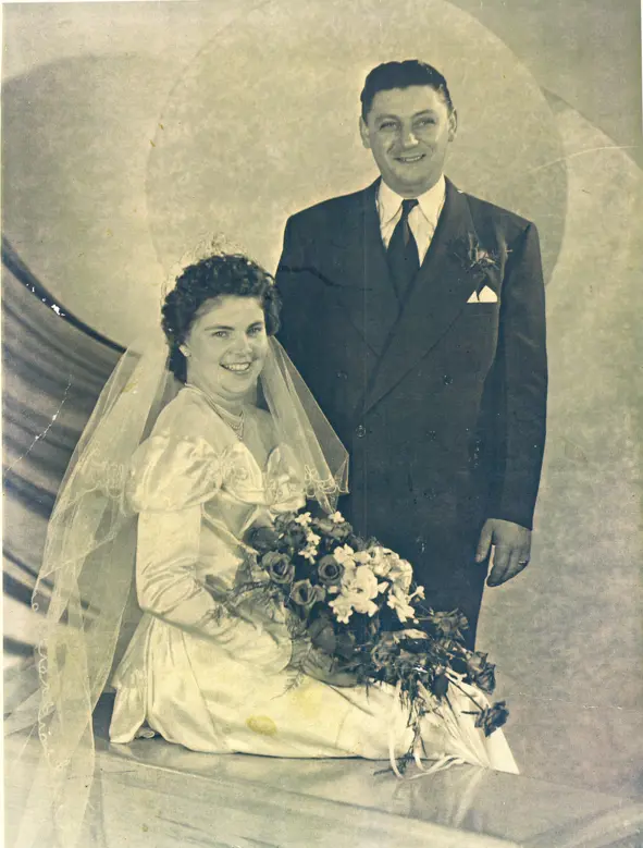 Image of bride and groom on wedding