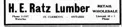 Print ad from the Waterloo Chronicle Newspaper for Ratz Lumber