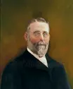 Oil painting of Mayor Jeremiah Hughes by an unknown artist.