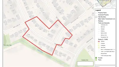 Map showing water disruption area and affected area
