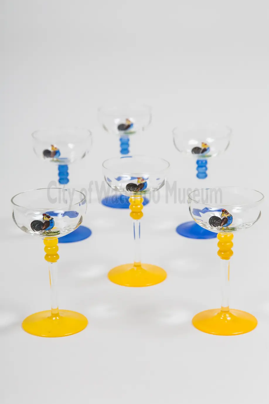 Rooster Print Cocktail Glasses