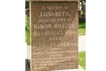Photograph of Snyder family headstone displaying the name of Elizabeth Schnarr.