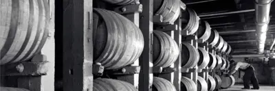 Barrel warehouse interior