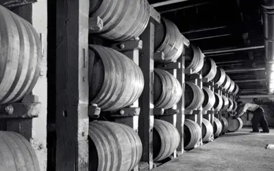 Barrel warehouse interior