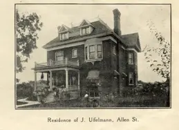 Black and white photo of the Uffelman family home.