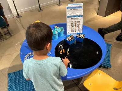 Child playing with decipher activity