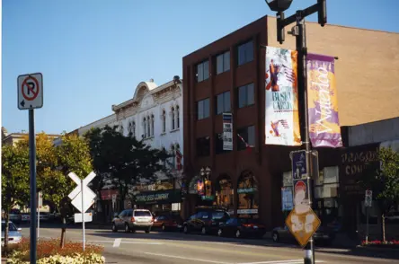 Image of storefronts from street view