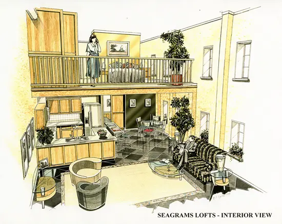 Seagram Loft Drawing Inside