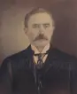 Chalk tinted photograph of Mayor George Diebel by an unknown artist.