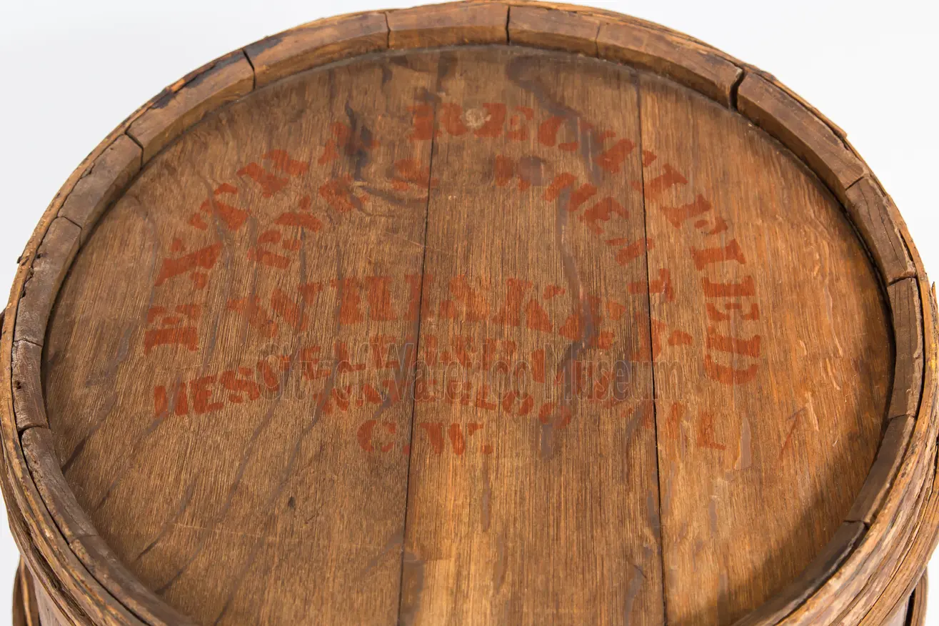 Whisky Barrel with Wooden Hoops