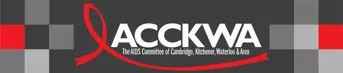 Organization logo, reads "ACCKWA: AIDS Committee of Cambridge, Kitchener, Waterloo and Area"