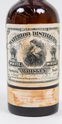 Waterloo Distillery White Wheat Whiskey in Amber Bottle