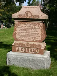 Colour photo of Jacob and Wilhelmina's headstone