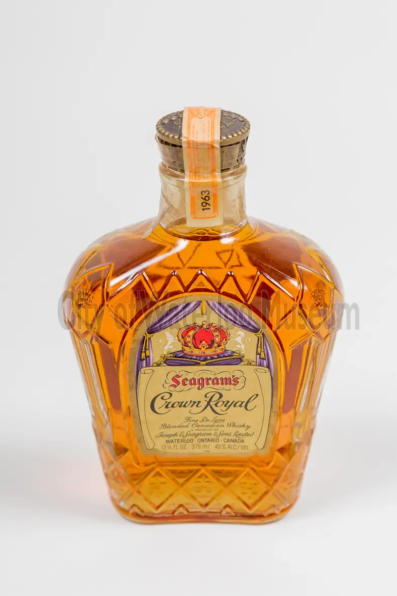 Seagram's Crown Royal Whisky Bottle c. 1970s