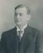 Black and white photo of William Weichel with chalk or graphite toning