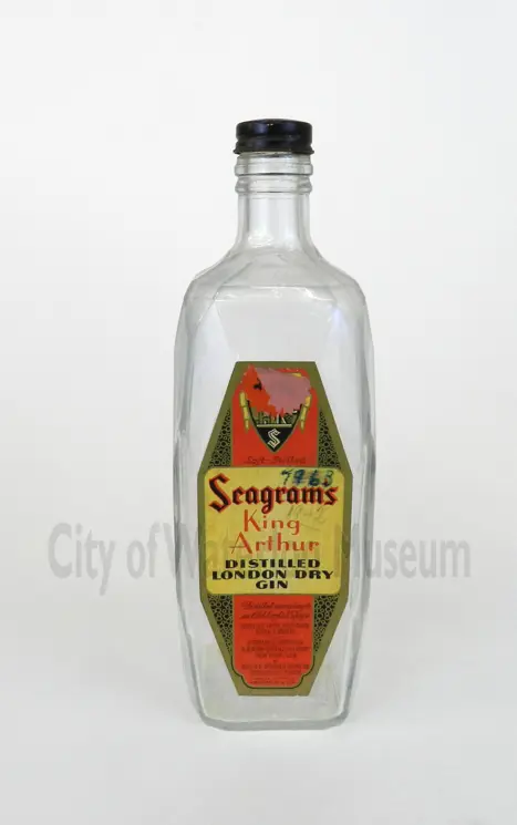 Seagram's King Arthur Gin Bottle c. 1930s - 1940s