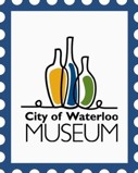 Image shows the museum logo in a postage stamp