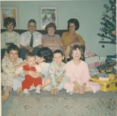 Image of family on Christmas